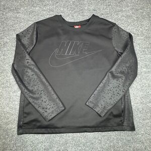 Nike Mens XL Black Long Sleeve Crew Neck Athletic Shirt Performance Tee